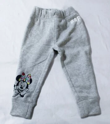 Disney Girls Baby Gap Disney Minnie Mouse Logo Joggers AP2 Gray Marl Size: 2 Y/O - Image 1 of 3