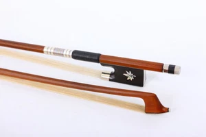 New 4/4 Violin Bow Brazilwood Stick Natural Bow Hair Ebony Frog octagon - Picture 1 of 6
