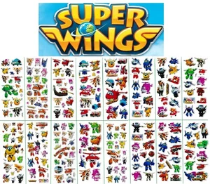 3D puffy Stickers SUPER WINGS ✈️🤖 robot airplane transformer Jett Jimbo Korea - Picture 1 of 16