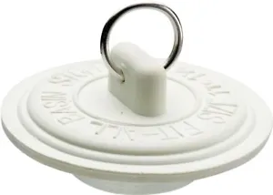 PLUMB PAK PP820-2  1 1/2" WHITE RUBBER SINK DRAIN STOPPER 4277117 - Picture 1 of 1