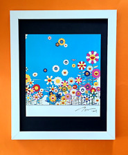 TAKASHI MURAKAMI + AWESOME SIGNED ART PRINT FROM JAPAN + WITH NEW FRAME 14x11in.