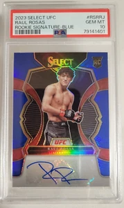 2023 Select UFC BLUE Rookie Signatures /75 AUTO Raul Rosas Jr  PSA 10 POP 1 RC - Picture 1 of 2