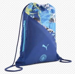 NWT Puma MANCHESTER CITY FtblNgy Drawstring Gym Sack Football Sports Bag..... - Picture 1 of 13