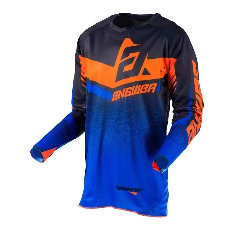 Answer Racing Trinity Jersey Black/Blue Motorcycle MX Off-road ATV BMX MTB XL - Image 1 of 1