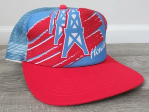 Houston Oilers Vintage New Era Snapback Hat Adjustable Mesh Trucker NFL - Picture 1 of 9