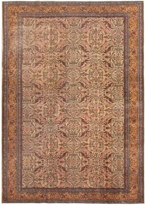 Vintage Hand-Knotted Area Rug 6'6" x 9'3" Traditional Wool Carpet - Picture 1 of 9
