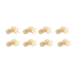 10Pcs RF Connector Panel Bent 90°4 Pin Antenna Base PCB Board End Coaxial New - Picture 1 of 12