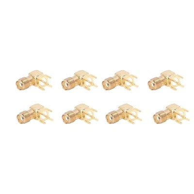 10Pcs RF Connector Panel Bent 90°4 Pin Antenna Base PCB Board End Coaxial New - Image 1 of 4