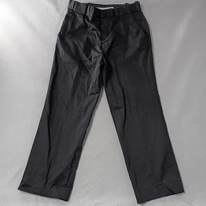 Intapol Straight Leg Flat Front Black Trousers Police Pants Mens Size 34x29 - Picture 1 of 6