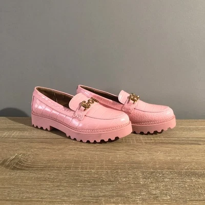 Mocasín Circus By Sam Edelman Deana Talla 8M Rosa Eslabón de Cadena Sin Cordones Charol Foto 1 de 4