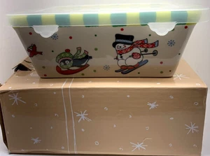 NEW Temptations Holiday Butter Dish with Lid - 12oz - Picture 1 of 5