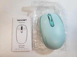 TECKNET Wireless Mouse for Laptop, 2.4GHz USB Mini Cordless Small Teal TK-MS006 - Picture 1 of 8