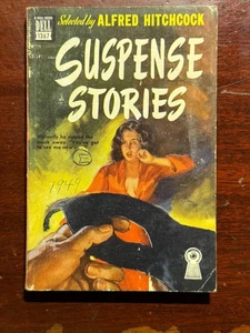 Selected by Alfred Hitchcock Suspense Stories Dell 1949 1940s Vtg PB BK - Imagen 1 de 3