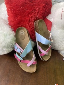 Wonder Nation Kids Girls Clear Glitter Breathable Summer Sandals Size Os - Picture 1 of 5