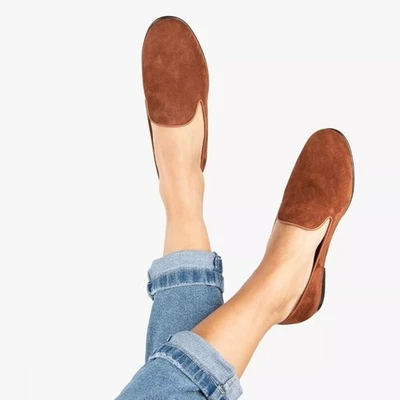 Mocasines chinos de gamuza oxidada naranja quemado otoño boho para mujer talla 7,5 Foto 1 de 4