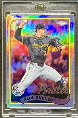 Paul Skenes RARE ROOKIE RC REFRACTOR TOPPS CHROME INVESTMENT CARD  MINT - Image 1 of 2
