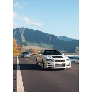 Nissan GT-R R34 Skyline High Resolution Car Poster #029 - Picture 1 of 14