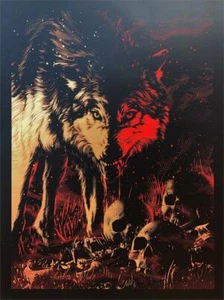 OF WOLF AND MAN SILKSCREEN NAKATOMI POSTER BY TRACIE CHING   HARD TO FIND - Picture 1 of 1