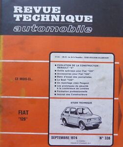 Revue technique FIAT 126 RTA 338 1974 + RENAULT 4 R4 + SEAT 133