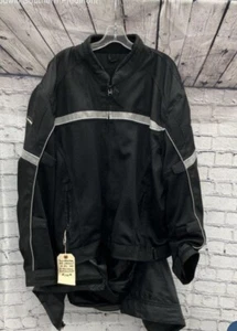 Tour Master Draft Air 2 Men's Black Long Sleeve Motorcycle Jacket Size XXL 40 - Picture 1 of 5