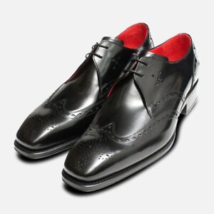 Chaussures formelles Jeffery West italien Brogue en noir