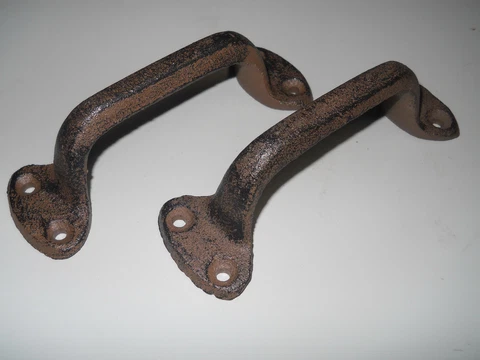 1 Cast Iron Antique Style RUSTIC Barn Handle, Gate Pull, Shed / Door Handles HD Cover