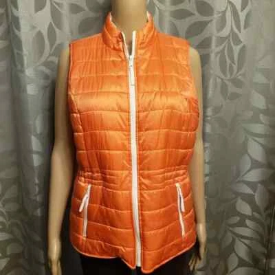 Rafaella Women's Casual Orange Puffer Vest Size Medium - Image 1 of 3