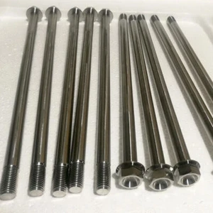 1pc M10 Titanium Bolt 1.25 Thread Flange head Cap Screw 108 /130/ 135/ 240 290mm - Picture 1 of 28