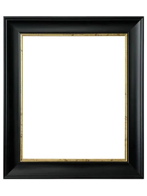 Scandi Black with Crackle Gold Picture Photo Frames, Available In 36 Sizes - Image 1 of 4