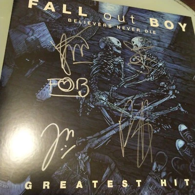 SIGNED Fall Out Boy - Greatest Hits vinyl autographed - Image 1 of 4