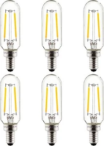 LED Filament T8 Tubular Light Bulb 2W(25W=) E12 Base 85mm 2700K Warm White 6PK - Picture 1 of 2