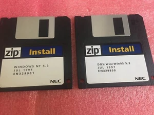 IOMEGA ZIP DOS/ WIN/ WIN95/ WINDOWS NT Install Driver Disks, New - Picture 1 of 2