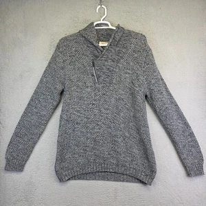 Maglione Decreto Uomo 2XL Scialle Collo Zip Grosso Aperto Maglia Preppy Pesante Y2K - Foto 1 di 14