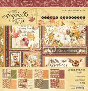 NEU Grafik 45 12" x 12" Papier Block Herbstgrüße 4502899 - Bild 1 von 9