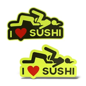 X2 Adhesivos I Amor Sushi Sticker PVC Auto Motocicleta Tuning Casco Ventana Jdm - Imagen 1 de 14