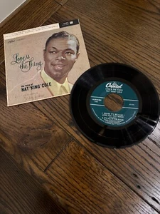 NAT KING COLE Love Is The Thing EP POP VOCAL 45 7" Vinyl Record Ships FREE!!! - Picture 1 of 4