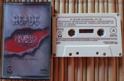 AC/DC  "EL FILO DE LAS NAVAJAS" THE RAZORS EDGE RARE CASSETTE TAPE ARGENTINA - Image 1 of 4