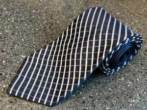 Tommy Hilfiger Krawatte aus Seide blau & weiß gestreift 3,5 Breite - Bild 1 von 5