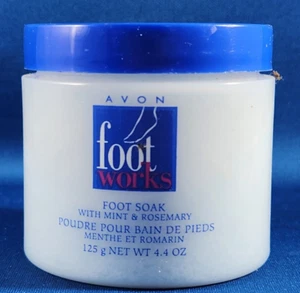 AVON Foot Works Fuß Einweichen Salze Minze & Rosmarin 4,4 Unzen 2000 Neu aus altem Lagerbestand - Bild 1 von 2
