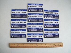 10 Home Security System Window Decals Stickers - Stock # 713