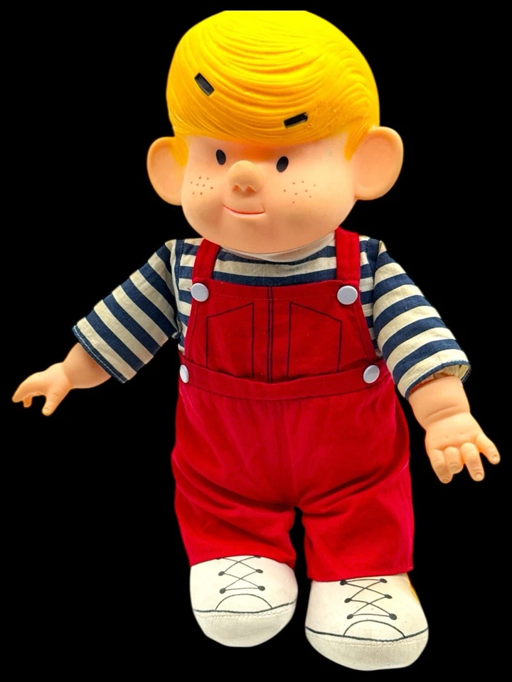 Muñeca de peluche de vinilo vintage 1981 Dennis the Menace 13" Ketcham con ropa Foto 1 de 4