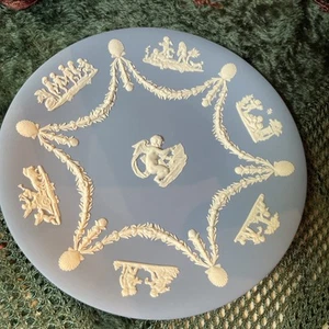 Vintage Wedgwood England Blue Jasper Cupid Cherubs Collector Plate 9 inch V Fine - Bild 1 von 5