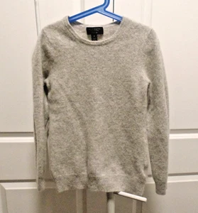 CHARTER CLUB Crewneck Pullover Gray 100% Cashmere Knit Sweater Girl's Size M - Picture 1 of 4