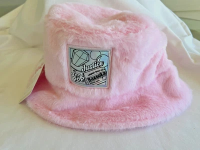 Sombrero Cubo Justicia Rosa Imitación Piel Niña Lindo Anillo Pop Etiqueta Bazuca con Etiqueta Nuevo de Lote Antiguo Foto 1 de 4