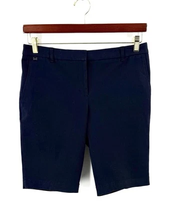 White House Black Market Womens Bermuda Shorts Size 8 Navy Blue Stretch - Image 1 of 4