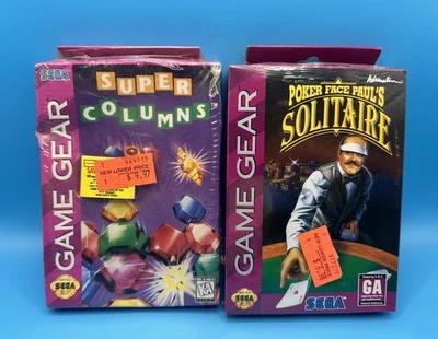 Sega Game Gear Poker Face Paul's Blackjack & Super Columns Lot Of 2 Brand New - Image 1 of 4