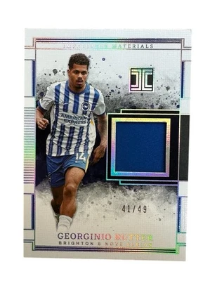 Georginio Rutter 2024-25 Panini Impeccable EPL Materials 41/49 #MA-GR SSP Silver - Image 1 of 3