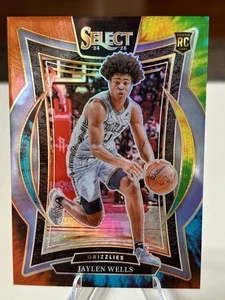 2024-25 Panini Select Jaylen Wells #79 Tie-Dye Prizm /25 (RC) - Picture 1 of 3