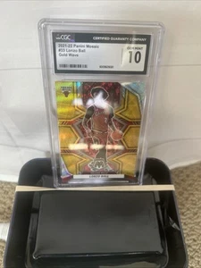 2021-22 Panini Mosaic Lonzo Ball #33 Gold Wave Chicago Bulls CGC GEM MINT 10!! - Picture 1 of 2