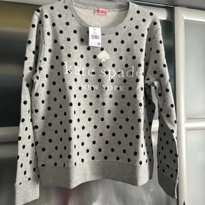 Kate Spade schönes Sweatshirt mit Logodruck und Punkten  Größe L  Neu - Bild 1 von 6